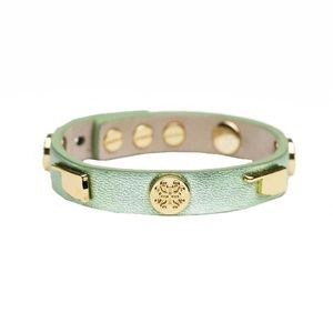 Rustic Cuff Meagen Metallic Oklahoma Single Wrap Light Green with Gold
